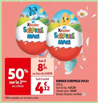 Auchan Supermarché KINDER KINDER SURPRISE MAXI offre