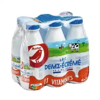 Auchan Lait Demi Écrémé 11 Vitamines Auchan offre