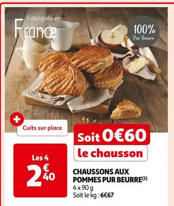 Auchan Supermarché CHAUSSONS AUX POMMES PUR BEURRE offre