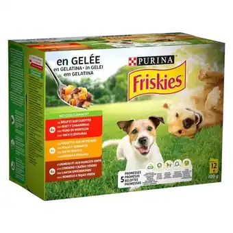 Auchan Pâtée Pour Chien Adulte En Gelée Au Bœuf Au Poulet À L'agneau Et Légumes Purina Friskies offre