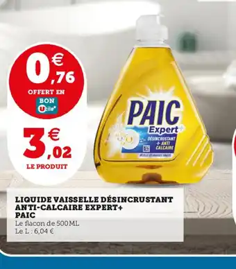Utile LIQUIDE VAISSELLE DÉSINCRUSTANT ANTI-CALCAIRE EXPERT+ offre