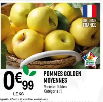 POMMES GOLDEN MOYENNES