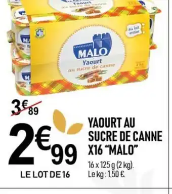 YAOURT AU SUCRE DE CANNE