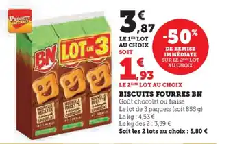 Hyper U BISCUITS FOURRES BN offre