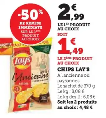 Hyper U CHIPS LAY'S offre