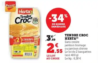 Hyper U TENDRE CROC HERTA(4) offre