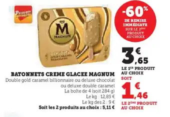 Hyper U BATONNETS CREME GLACEE MAGNUM offre