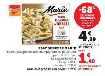 Hyper U PLAT SURGELE MARIE offre