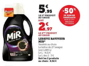 Hyper U LESSIVE RAVIVEUR MIR* offre
