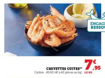 Hyper U CREVETTES CUITES(8) offre