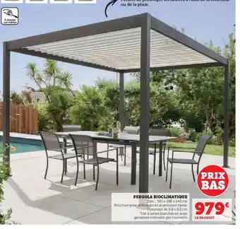 Hyper U PERGOLA BIOCLIMATIQUE offre