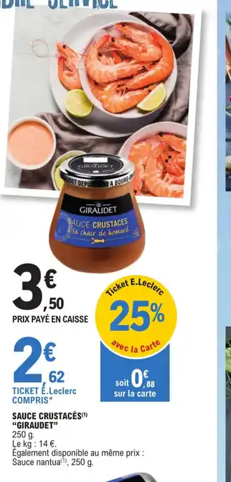 E.Leclerc SAUCE CRUSTACÉS offre