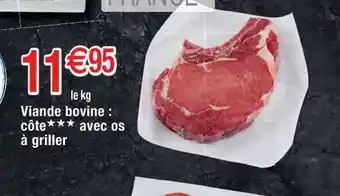 Cora x Carrefour Viande bovine : côte avec os à griller offre