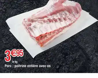 Cora x Carrefour Porc: poitrine entière avec os offre