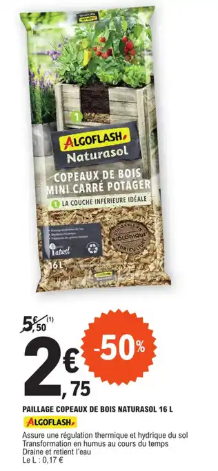 E.Leclerc PAILLAGE COPEAUX DE BOIS NATURASOL 16 L offre