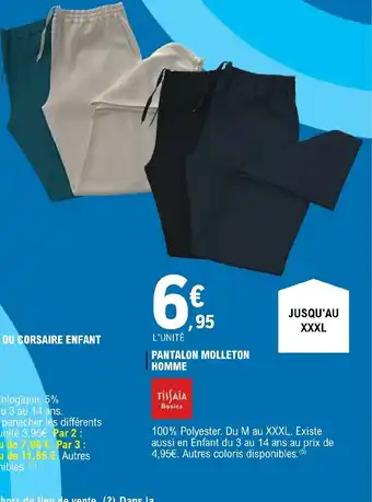 E.Leclerc PANTALON MOLLETON offre