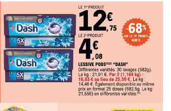 E.Leclerc LESSIVE PODS DASH offre