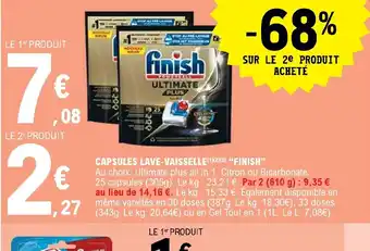 E.Leclerc CAPSULES LAVE-VAISSELLE FINISH” offre