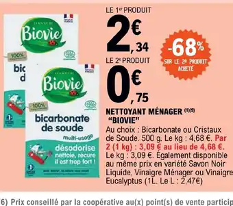 E.Leclerc NETTOYANT MÉNAGER BIOVIE" offre