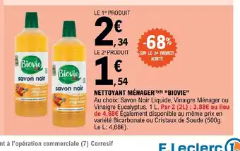 E.Leclerc NETTOYANT MÉNAGER BIOVIE offre