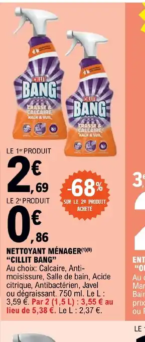 E.Leclerc NETTOYANT MÉNAGER CILLIT BANG offre