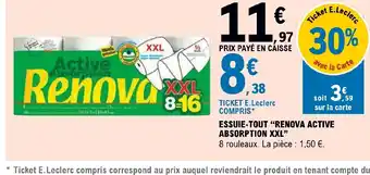 E.Leclerc ESSUIE-TOUT RENOVA ACTIVE ABSORPTION XXL offre