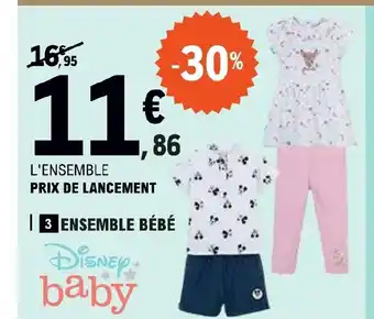 E.Leclerc 3 ENSEMBLE BÉBÉ offre
