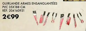 Guirlande armes ensanglantées