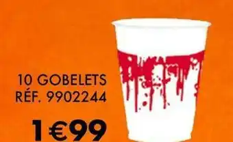 10 gobelets