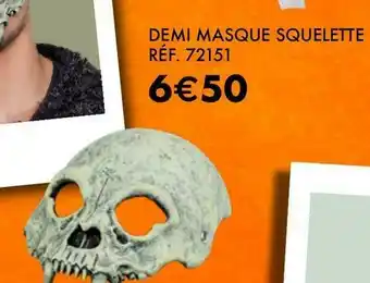Demi masque squelette