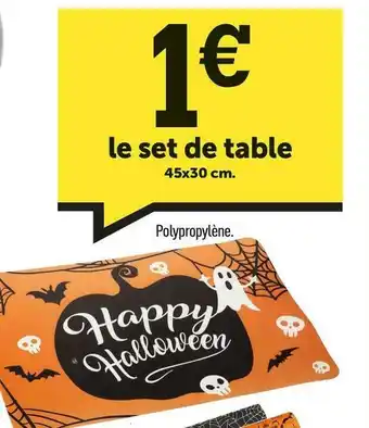 Centrakor Le set de table offre