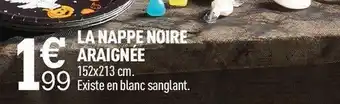La nappe noire araignée