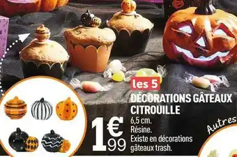 Décorations gâteaux citrouille