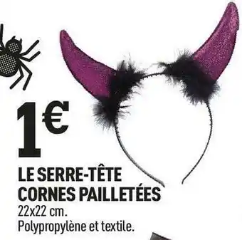 Centrakor Le serre-tête cornes pailletées offre