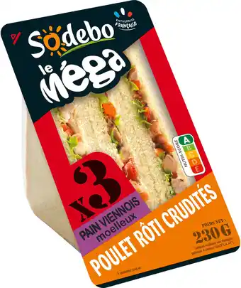 Match Sodebo sandwich le méga offre