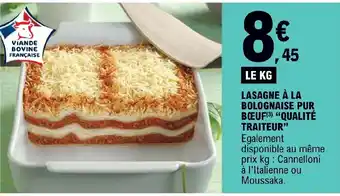 E.Leclerc LASAGNE À LA BOLOGNAISE PUR BŒUF(3) "QUALITÉ TRAITEUR" offre