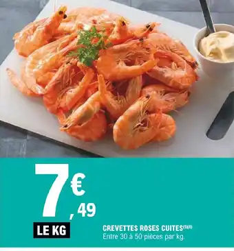 E.Leclerc CREVETTES ROSES CUITES (5) (8) offre