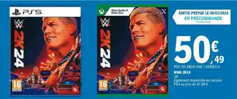 E.Leclerc PS5 OU XBOX ONE / SERIES X WWE 2K24 offre