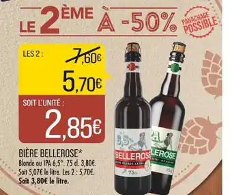 Match BELLEROSE BIÈRE offre