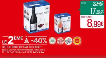 Match L’ÂME DU TERROIR CÔTES DU RHÔNE AOP offre