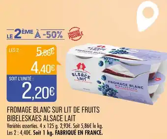 Match ALSACE LAIT FROMAGE BLANC SUR LIT DE FRUITS BIBELESKAES offre