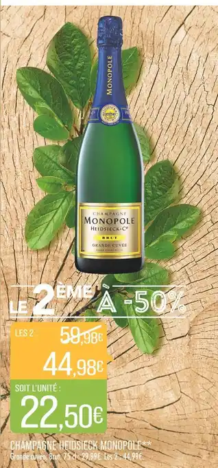 Match HEIDSIECK MONOPOLE CHAMPAGNE offre