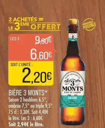 Match 3 MONTS BIÈRE offre
