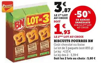 Super U BN BISCUITS FOURRES offre