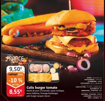 Colruyt Colis burger tomate offre