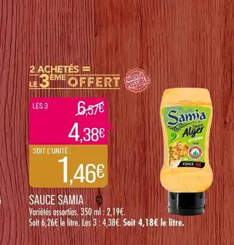 Match SAMIA SAUCE offre