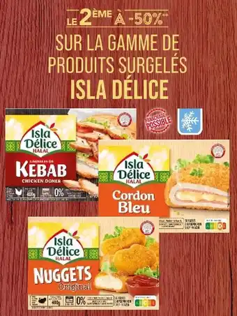 Match ISLA DÉLICE LE 2 ÈME À -50% SUR LA GAMME DE PRODUITS SURGELÉS ISLA DÉLICE offre