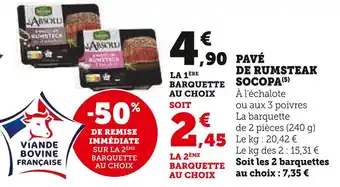 Super U SOCOPA PAVÉ DE RUMSTEAK offre