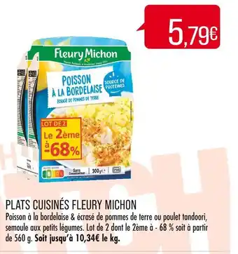 Match FLEURY MICHON PLATS CUISINÉS offre
