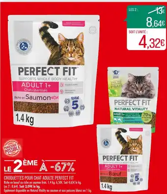 Match PERFECT FIT CROQUETTES POUR CHAT ADULTE offre
